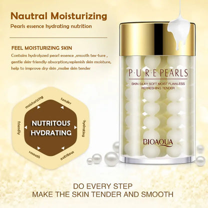 BIOAQUA Pure Pearl Face Cream Moisturizing Skin Firming Hydrating Facial Cream