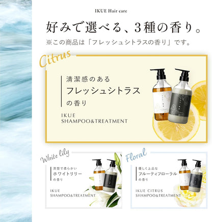 IKUE Kaitoue Shampoo & Treatment, Citrus 幾重 500 ml