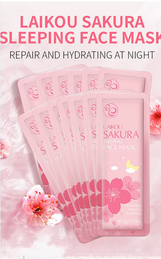 LAIKOU Sakura Moisturizing Sleeping Face Mask Night Repairing