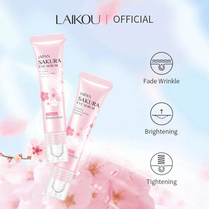 LAIKOU Sakura Eye Serum Eye Roller Massage Hyaluronic