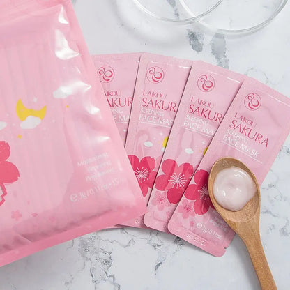 LAIKOU Sakura Moisturizing Sleeping Face Mask Night Repairing